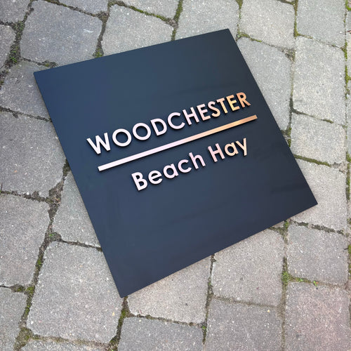 Extra Large Square Three-Dimensional Modern House or Business Sign - 60 x 60 cm